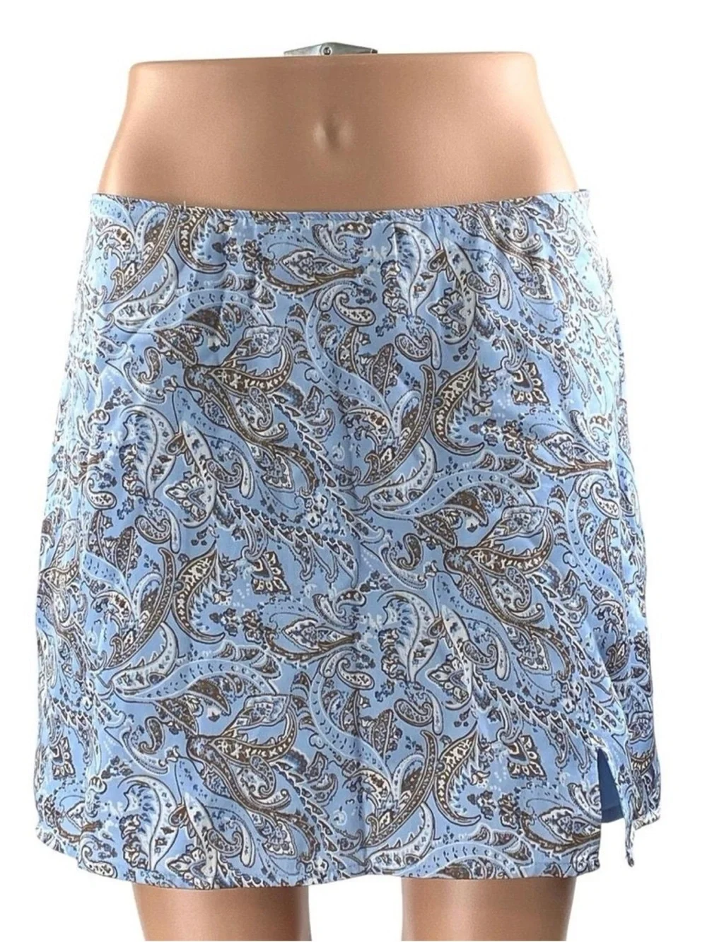 NWT Hollister Blue and Brown Paisley Mini Skirt Size XS